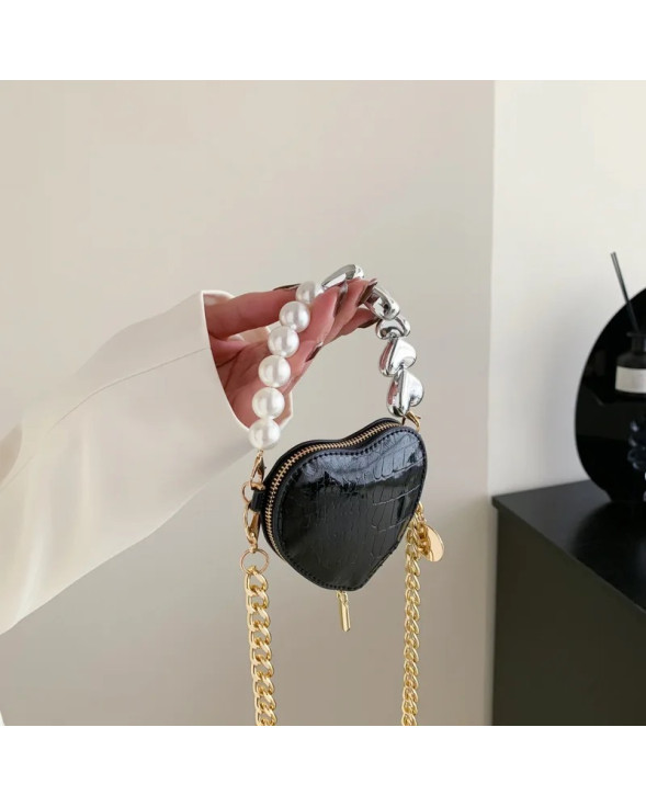 Black Pearl Heart Glam