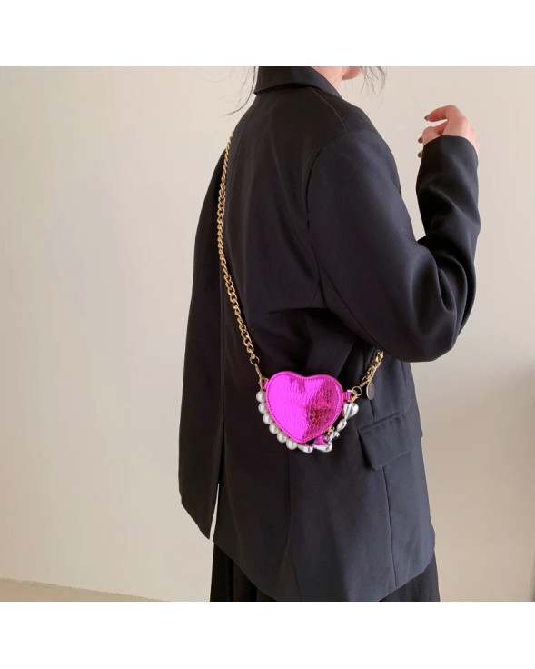 Pink Pearl Heart Glam