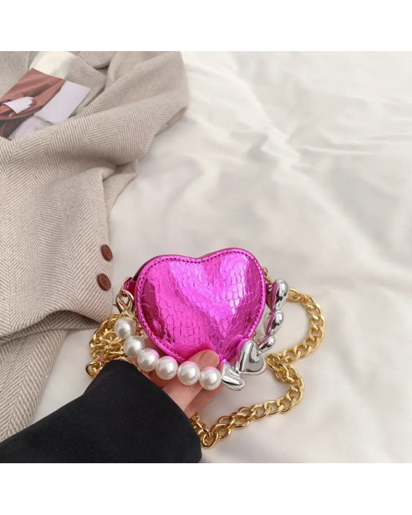 Pink Pearl Heart Glam